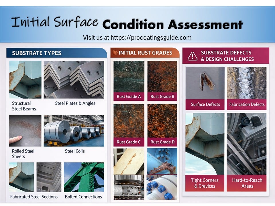 Initial surface condition assessment