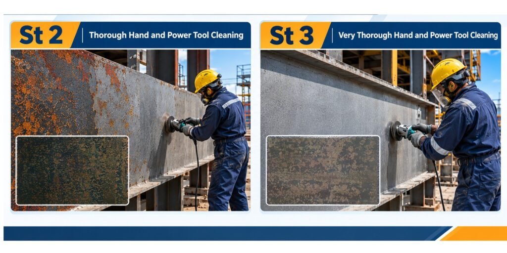 Hand and Power tool Cleaning grades