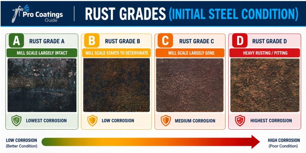 Initial surface condition-Rust grades